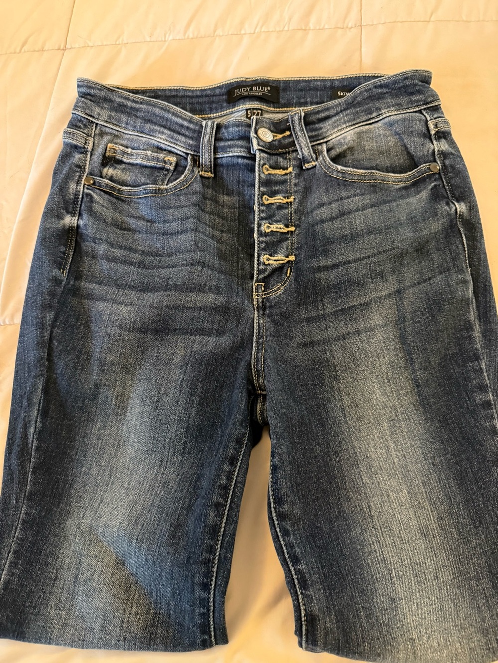 Judy Blue High-Rise Dark Indigo Button-Fly Jeans